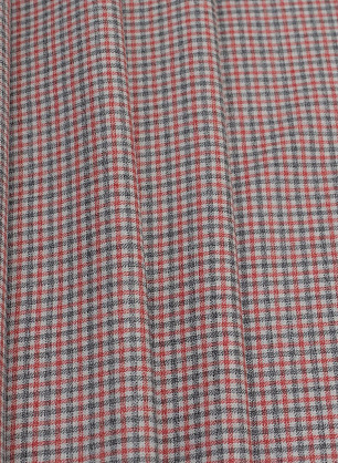 Костюмная (н) красно-черно-белая клетка Kiton - в интернет-магазине тканей Тессутидея арт. 05-4087