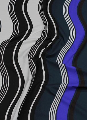 Хлопок (н) цветные стилизованные полосы - в интернет-магазине тканей Тессутидея арт. 01-7260