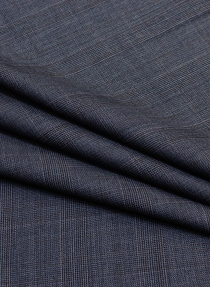 Костюмная клетка Super 150 (н) серо-коричневая Kiton - в интернет-магазине тканей Тессутидея арт. 05-3171