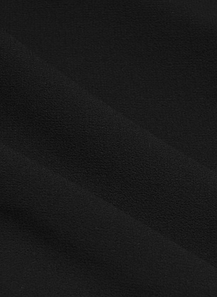 Костюмная шерсть креп двухслойная (о) черная - в интернет-магазине тканей Тессутидея арт. 05-4929