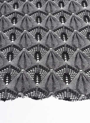 Кружевное полотно с люрексом (о) черное в стиле Missoni - в интернет-магазине тканей Тессутидея арт. 04-1433