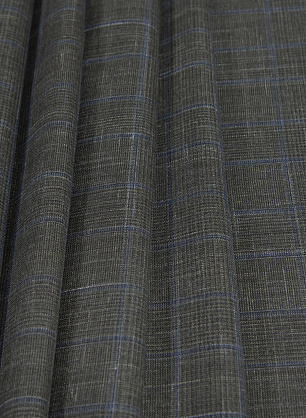 Костюмная (н) зелено-голубая клетка Loro Piana - в интернет-магазине тканей Тессутидея арт. 05-3958