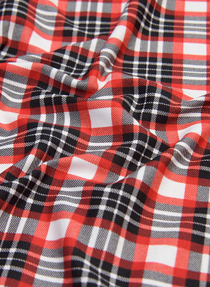 Джерси хлопок (н) красно-бело-черная клетка в стиле Burberry - в интернет-магазине тканей Тессутидея арт. 12-1017